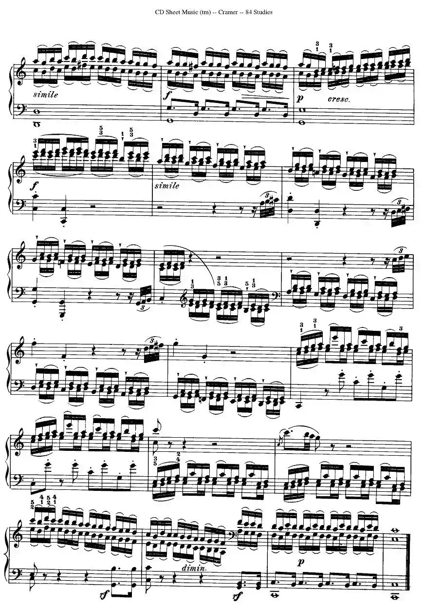 Cramer - 84 exercices（51—55）（克拉莫84首钢琴练习曲）