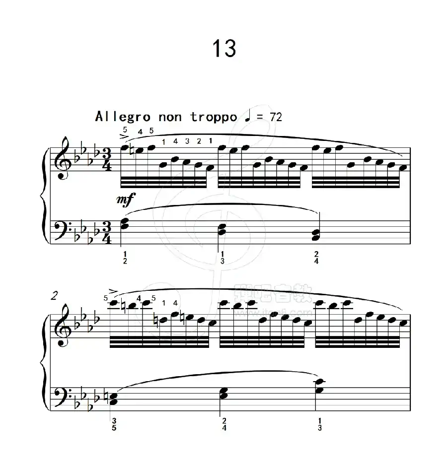 练习曲 13(克拉莫钢琴练习曲60首)