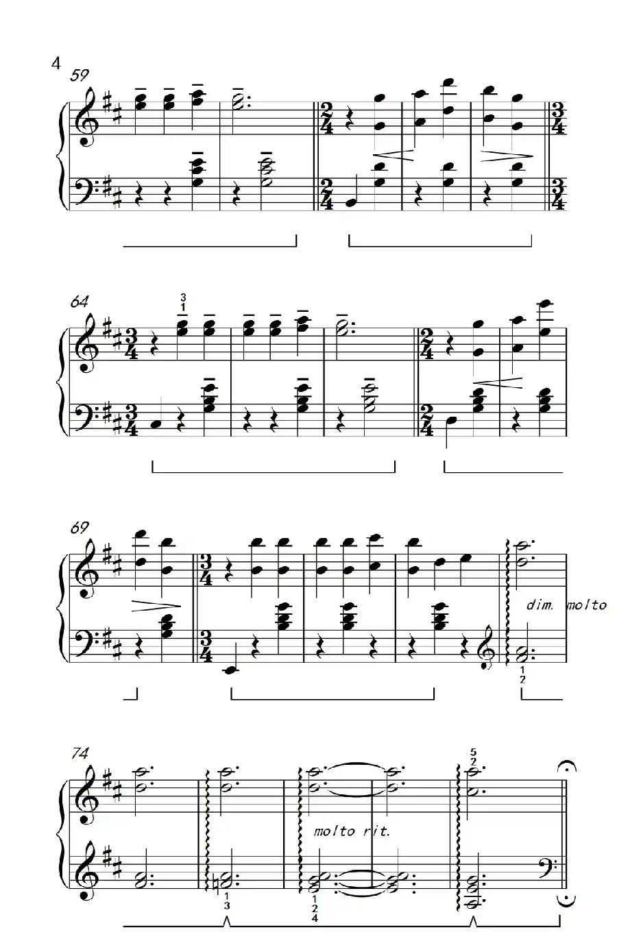 月光（约翰·汤普森 成人钢琴教程 第三册）