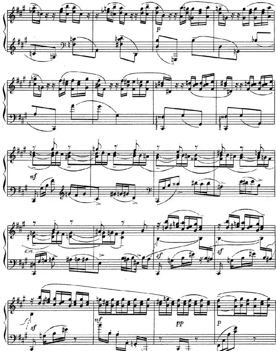 拉赫玛尼诺夫 音画练习曲11或12 Etudes tableaux Op.39 No.3