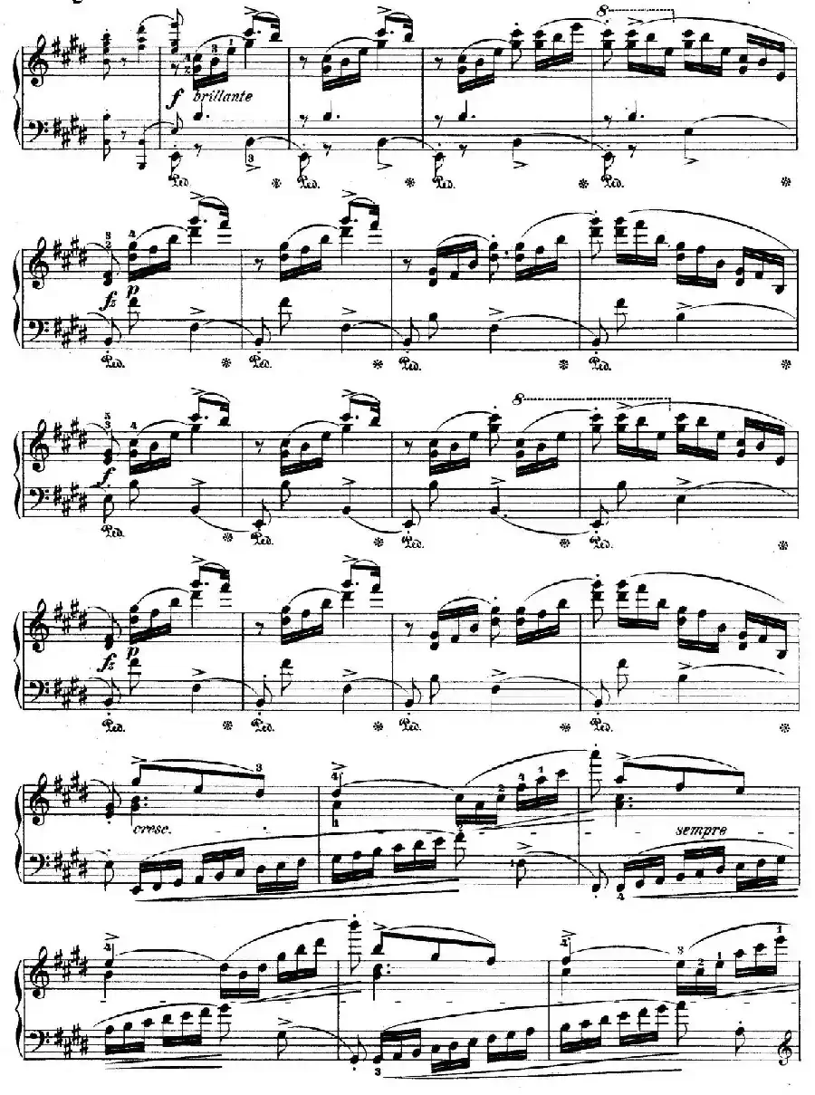 e小调第一钢琴协奏曲 Op.11（（钢琴独奏版·第三乐章）