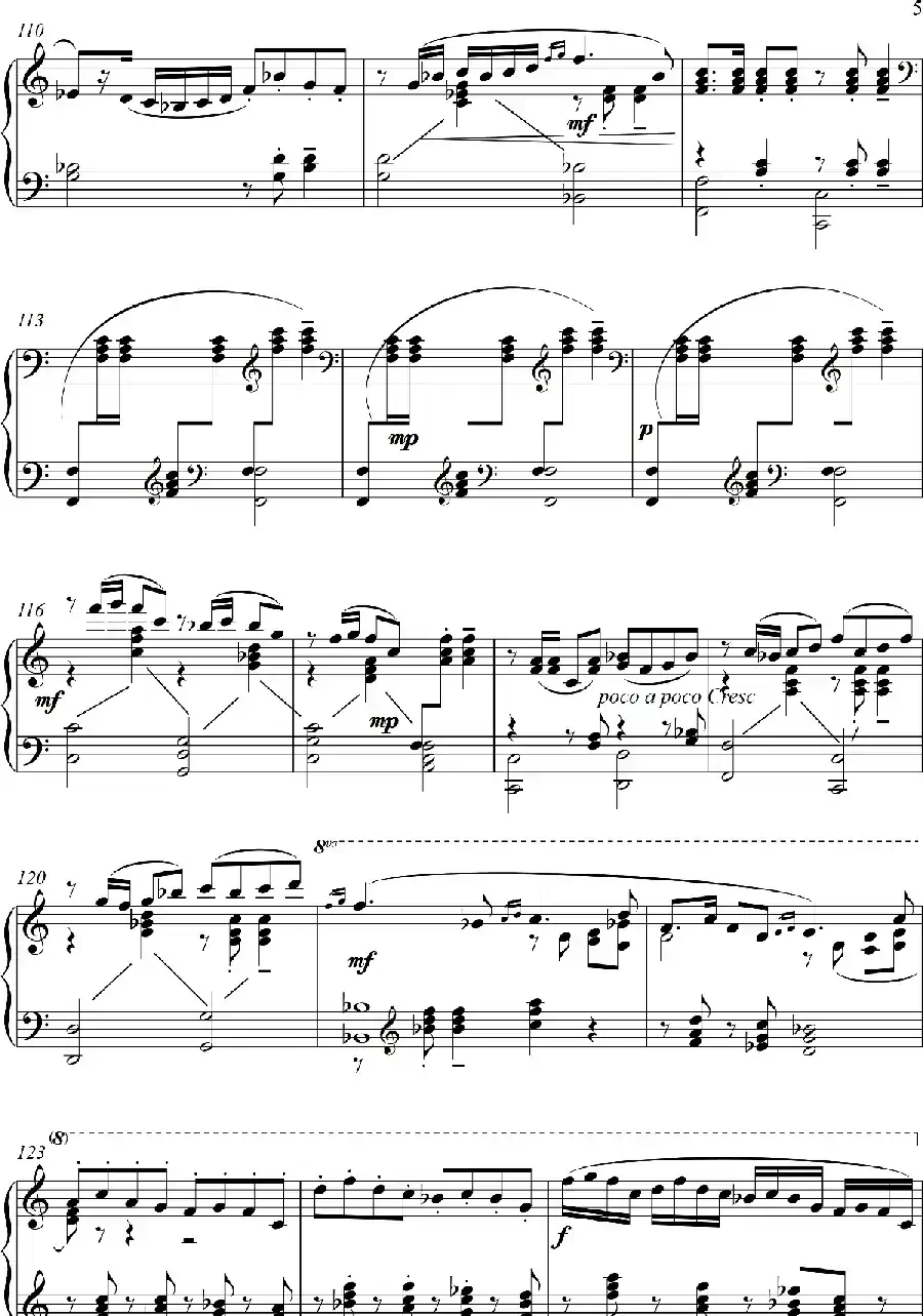 “山歌主题与变奏”“Folk Pctema and Variationns”（钢琴独奏Piano Solo）