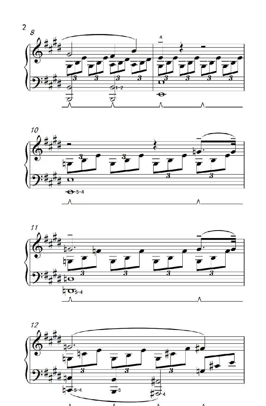 第十四号钢琴奏鸣曲（月光） 持续的慢板