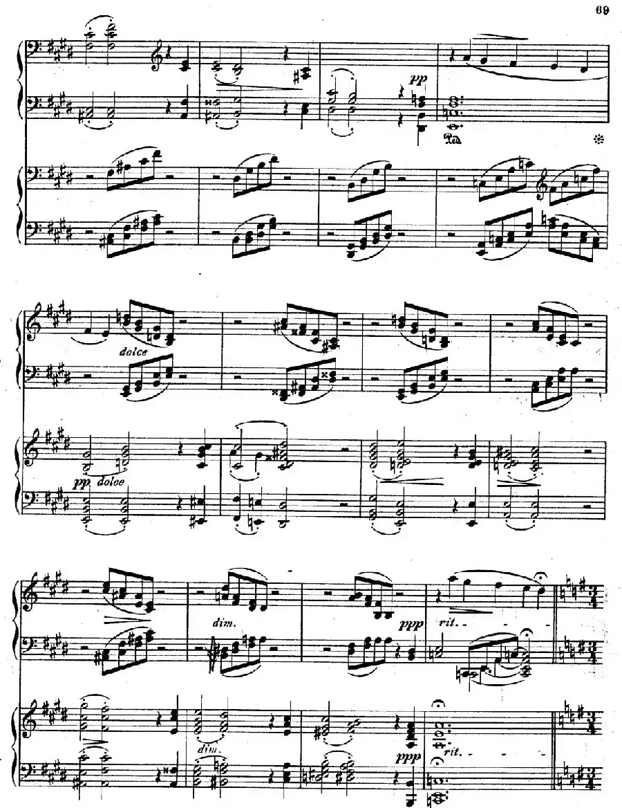 Symphony No.4 in e Minor Op.98（e小调第四交响曲·双钢琴）