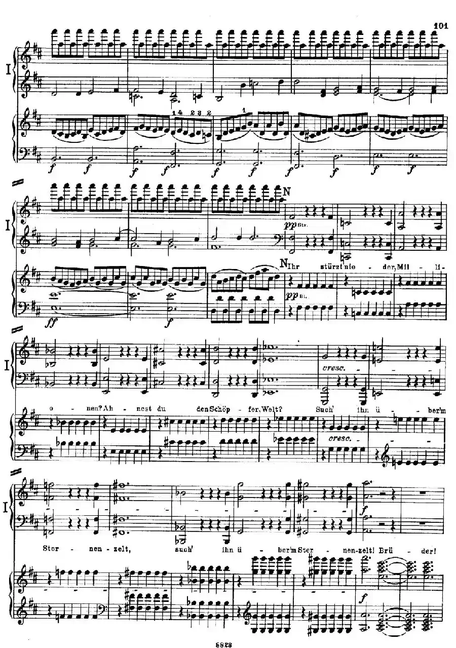 d小调第九交响曲 Op.125（双钢琴P93——102）