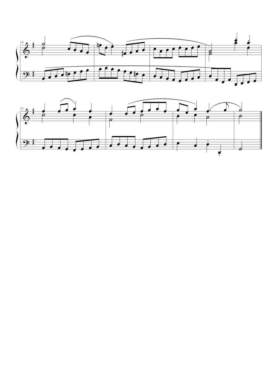 加伏特舞曲(选自《巴赫初级钢琴曲全集》23)