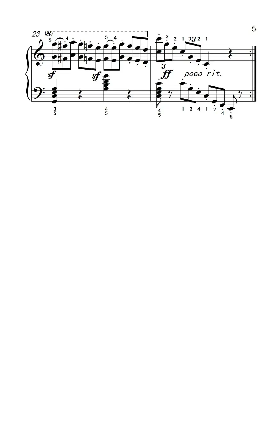 车尔尼钢琴八度练习曲 553（1）