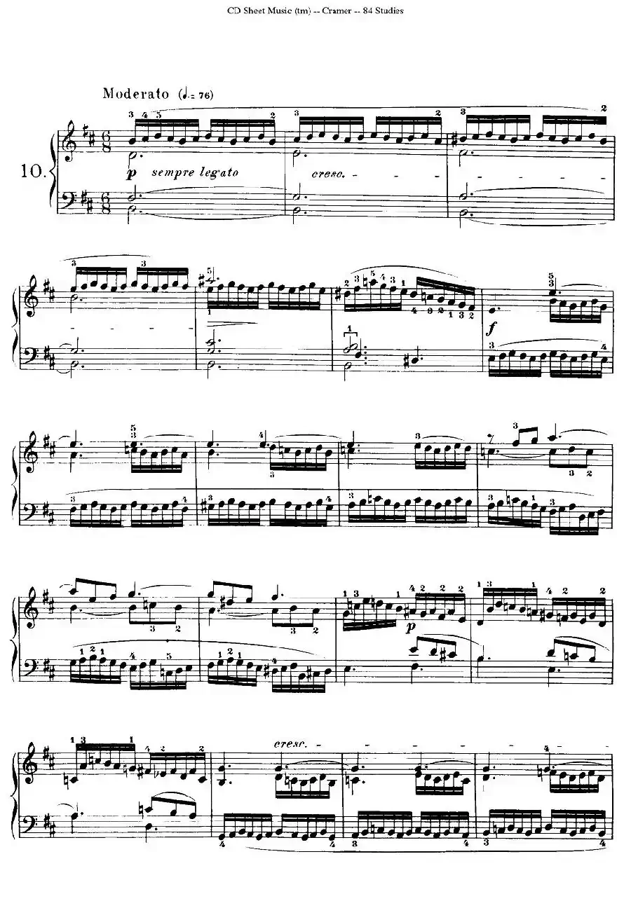 Cramer - 84 exercices（6—10）（克拉莫84首钢琴练习曲）