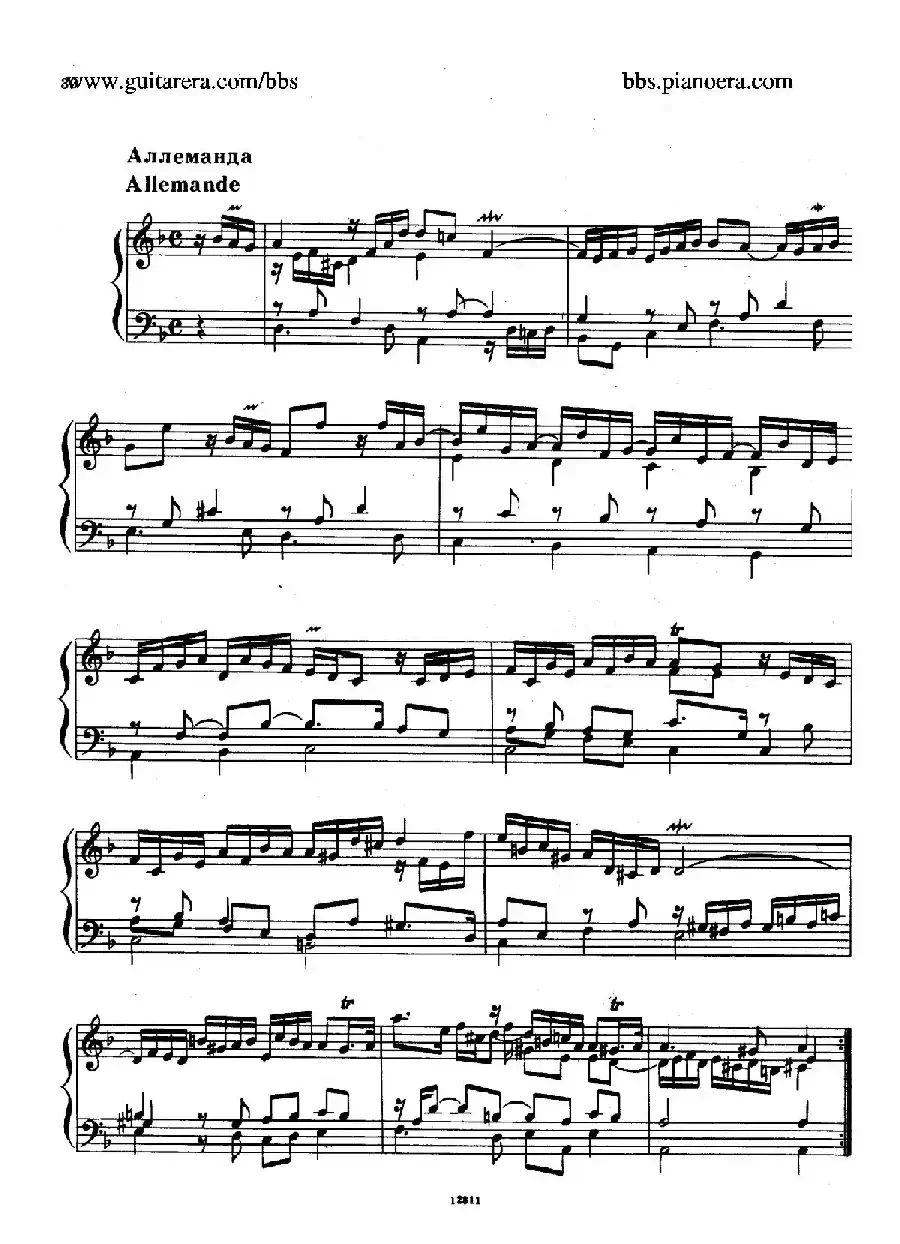 Suite No.3 in d Minor HWV 428（d小调第三组曲）