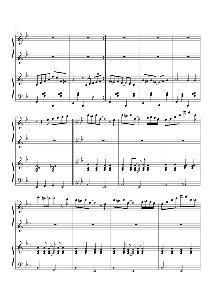 小兔来了（四手联弹）