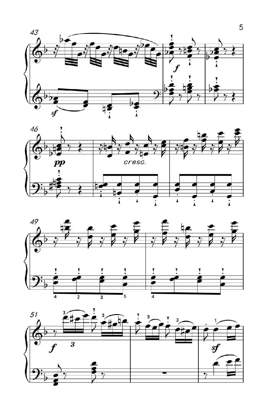 奏鸣曲 Opus 10 Nr.2 第一乐章（贝多芬奏鸣曲集 2）