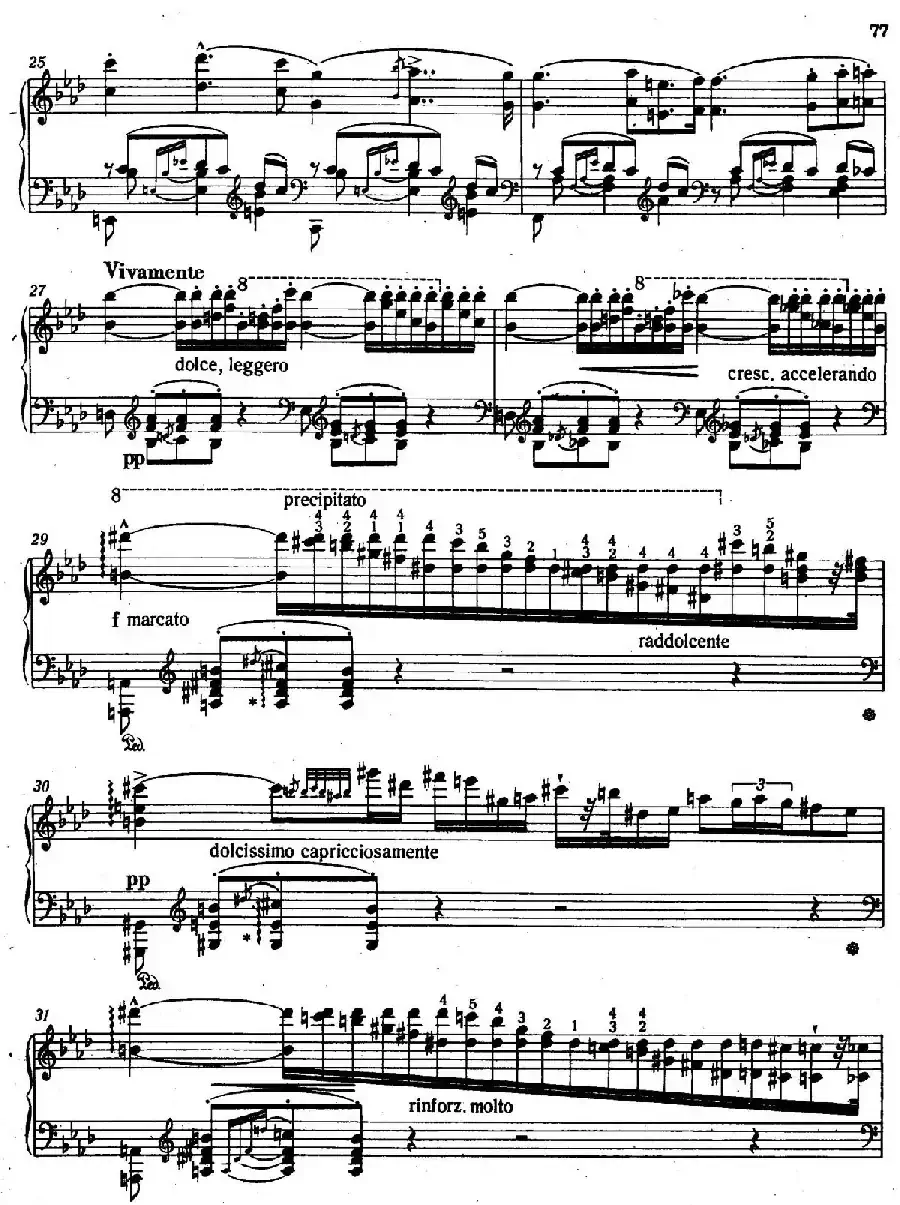 12 Etudes d'execution Transcendante S.139（12首超技练习曲·9）