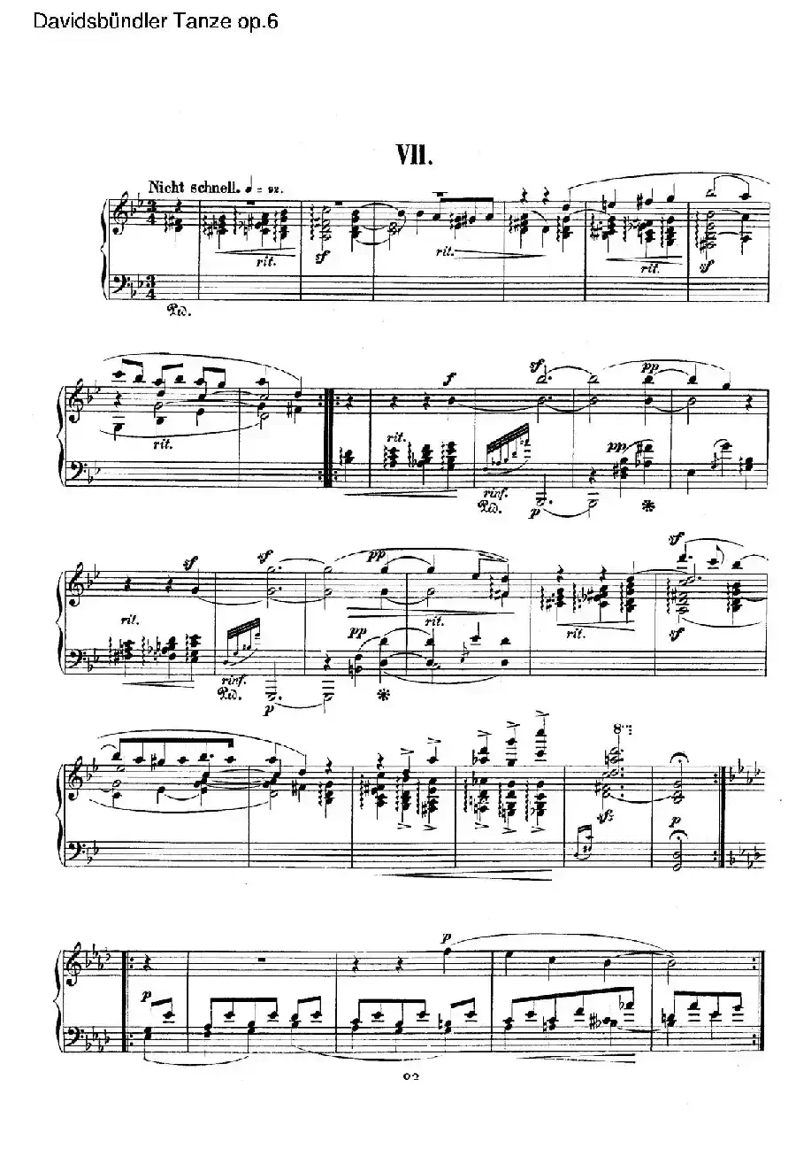 Davidsbundler Tanze Op.6（大卫同盟舞曲）