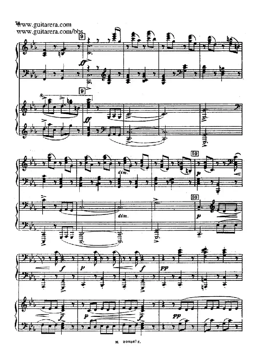 第二双钢琴组曲 Suite for Two Pianos No.2 Op.17（4. 塔兰泰拉舞曲 Tarantella）