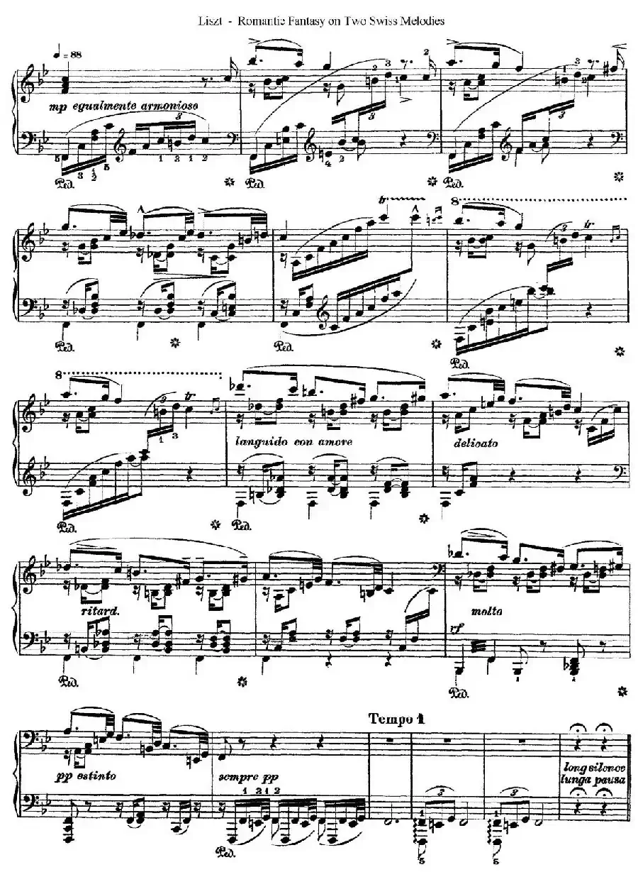 Romantic Fantasy on 2 Swiss Melodies Op.5（浪漫幻想曲）