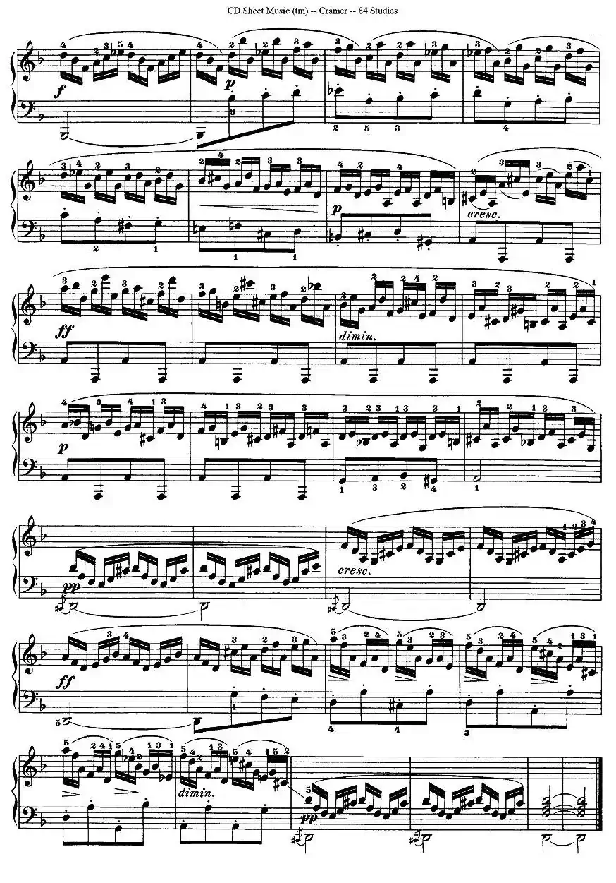 Cramer - 84 exercices（21—25）（克拉莫84首钢琴练习曲）