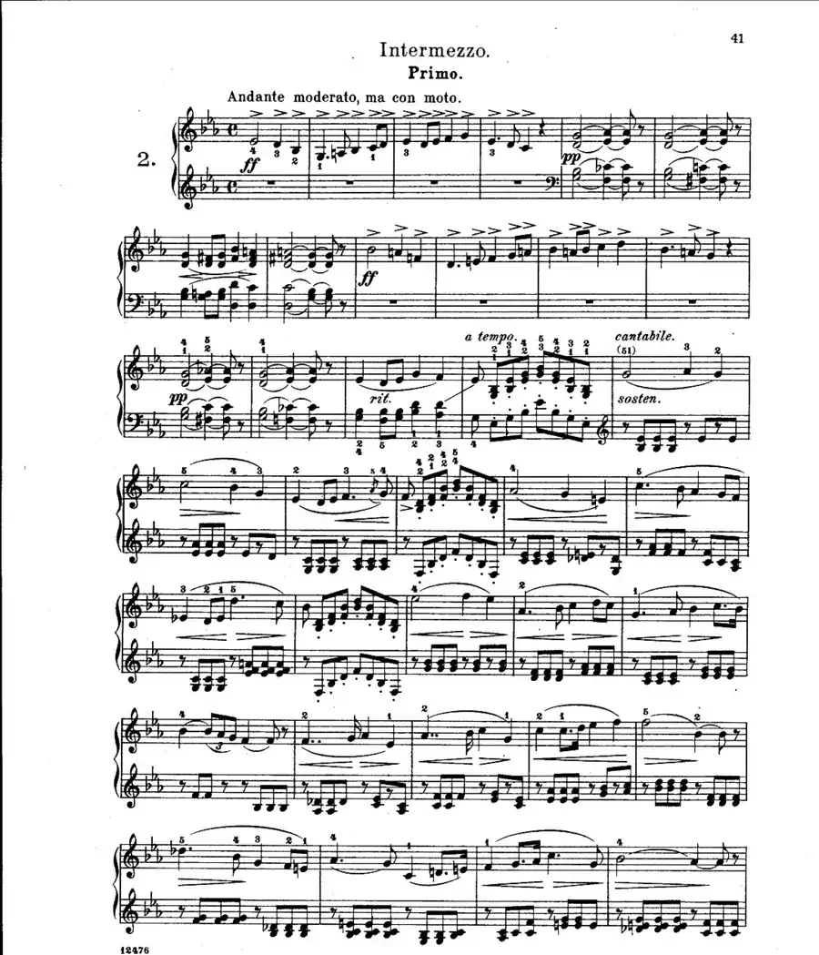 L'Arlesienne Suite No·2（阿莱城姑娘·第二组曲·四手联弹）