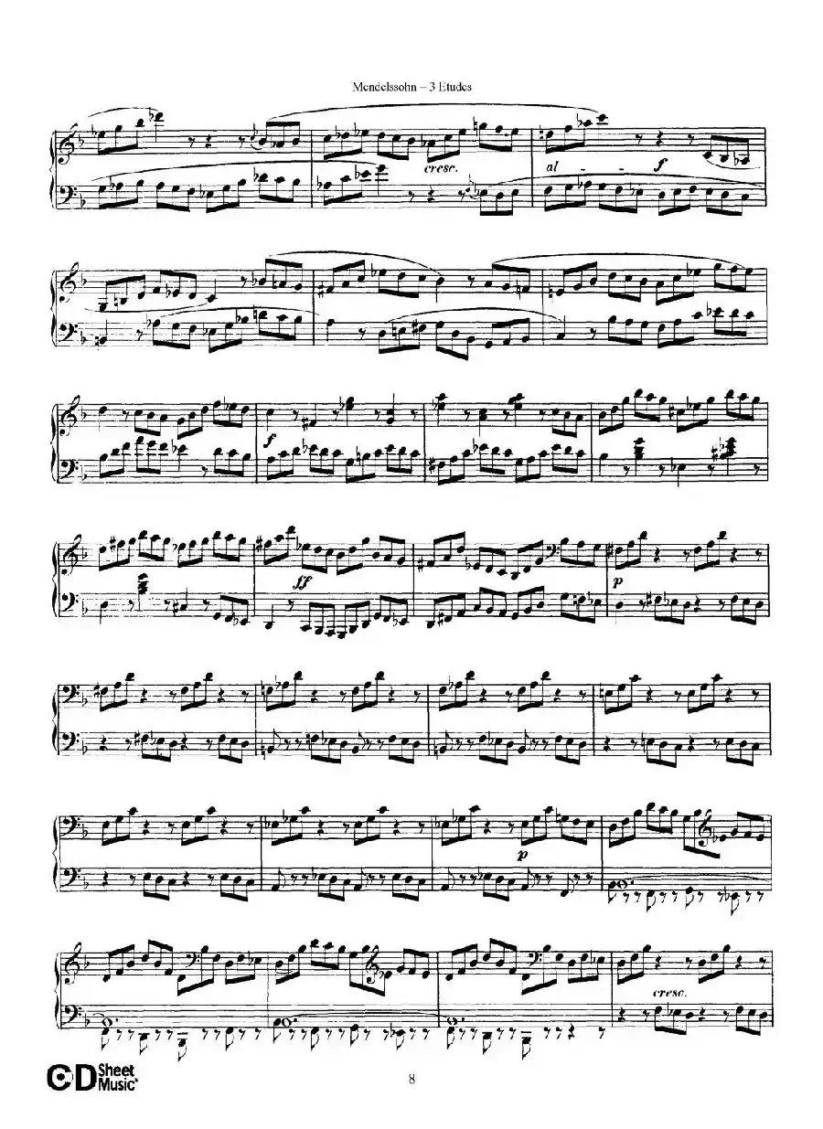 3 Etudes Op.104b（3首练习曲·2）