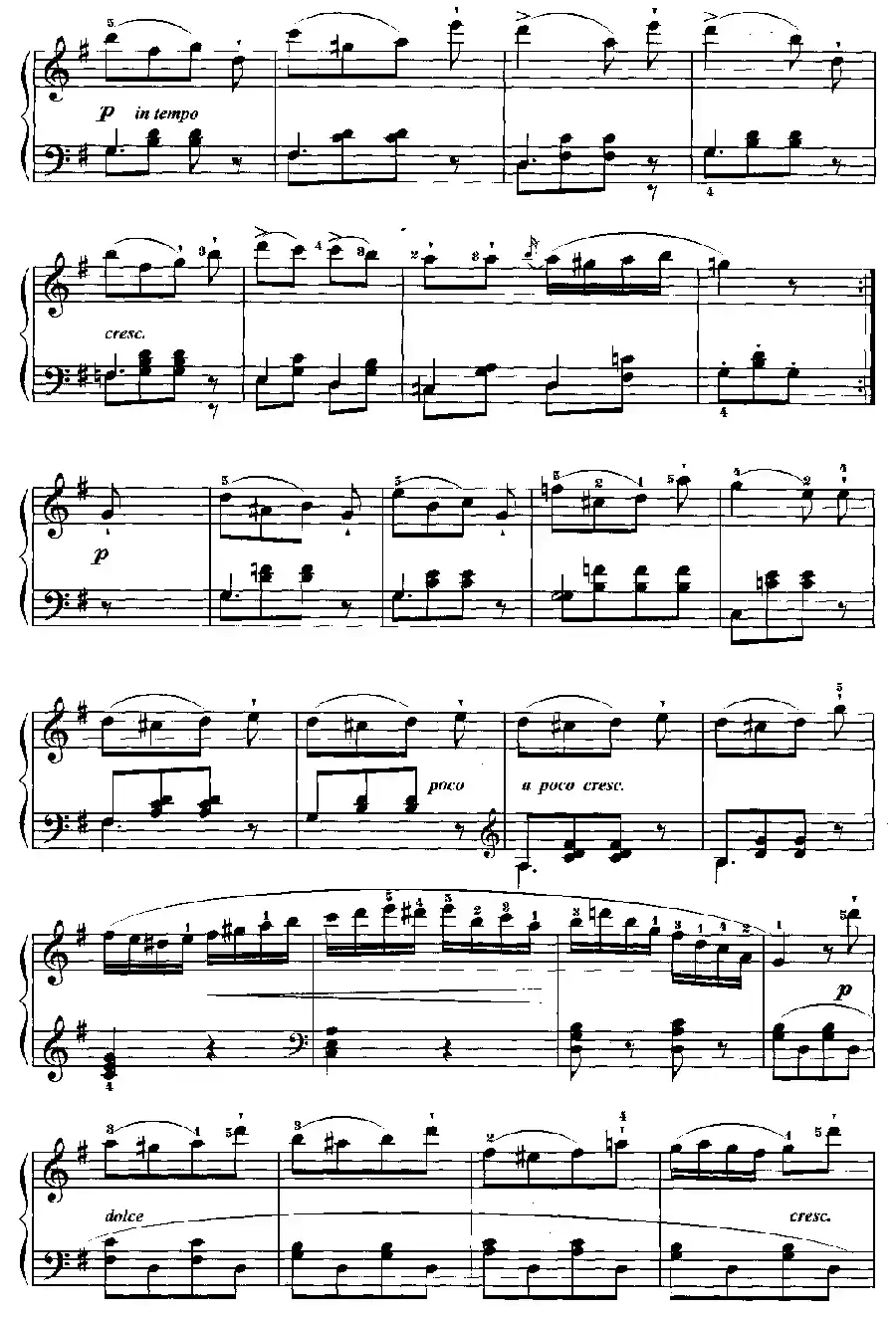 G大调小奏鸣曲(第三乐章)