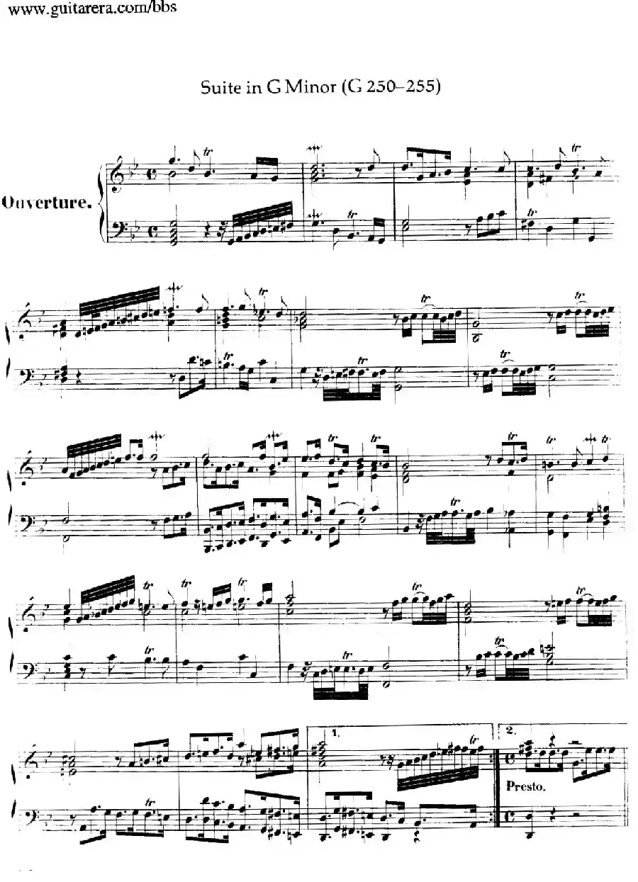 Suite No.7 in g Minor HWV 432（g小调第七组曲）