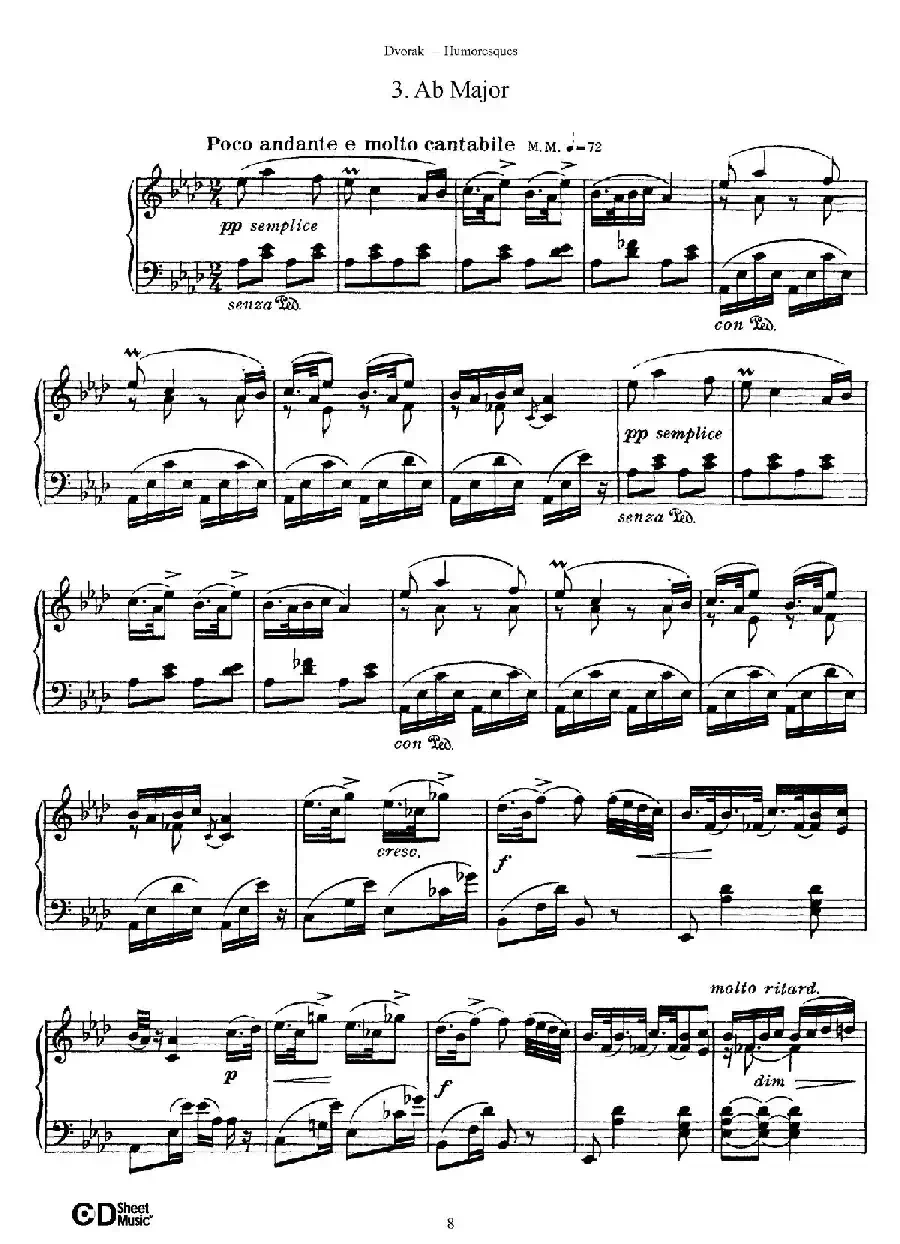 8 Humoresques Op.101（8首幽默曲·3）