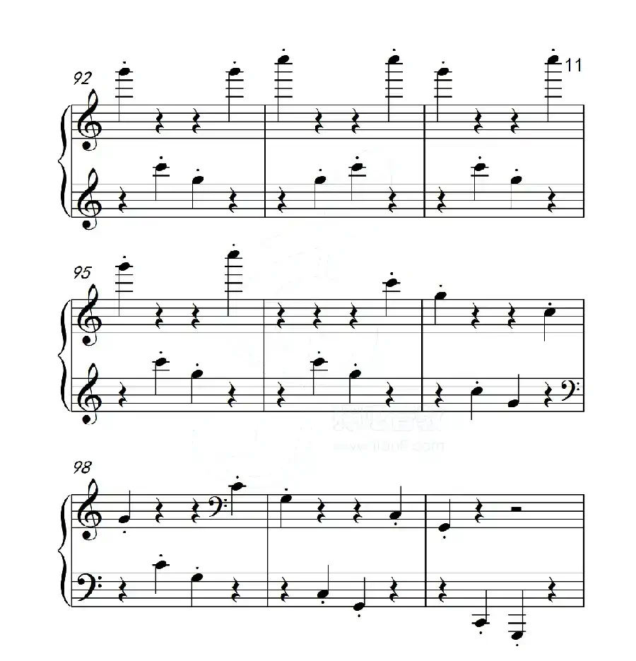 第五级 木偶游行(中国音乐学院钢琴考级作品1~6级)