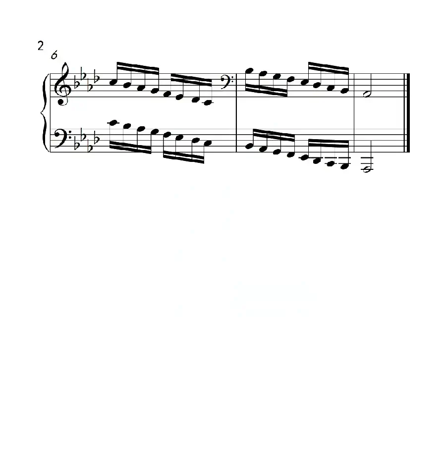 第五级 降A大调音阶(中国音乐学院钢琴考级作品1~6级)