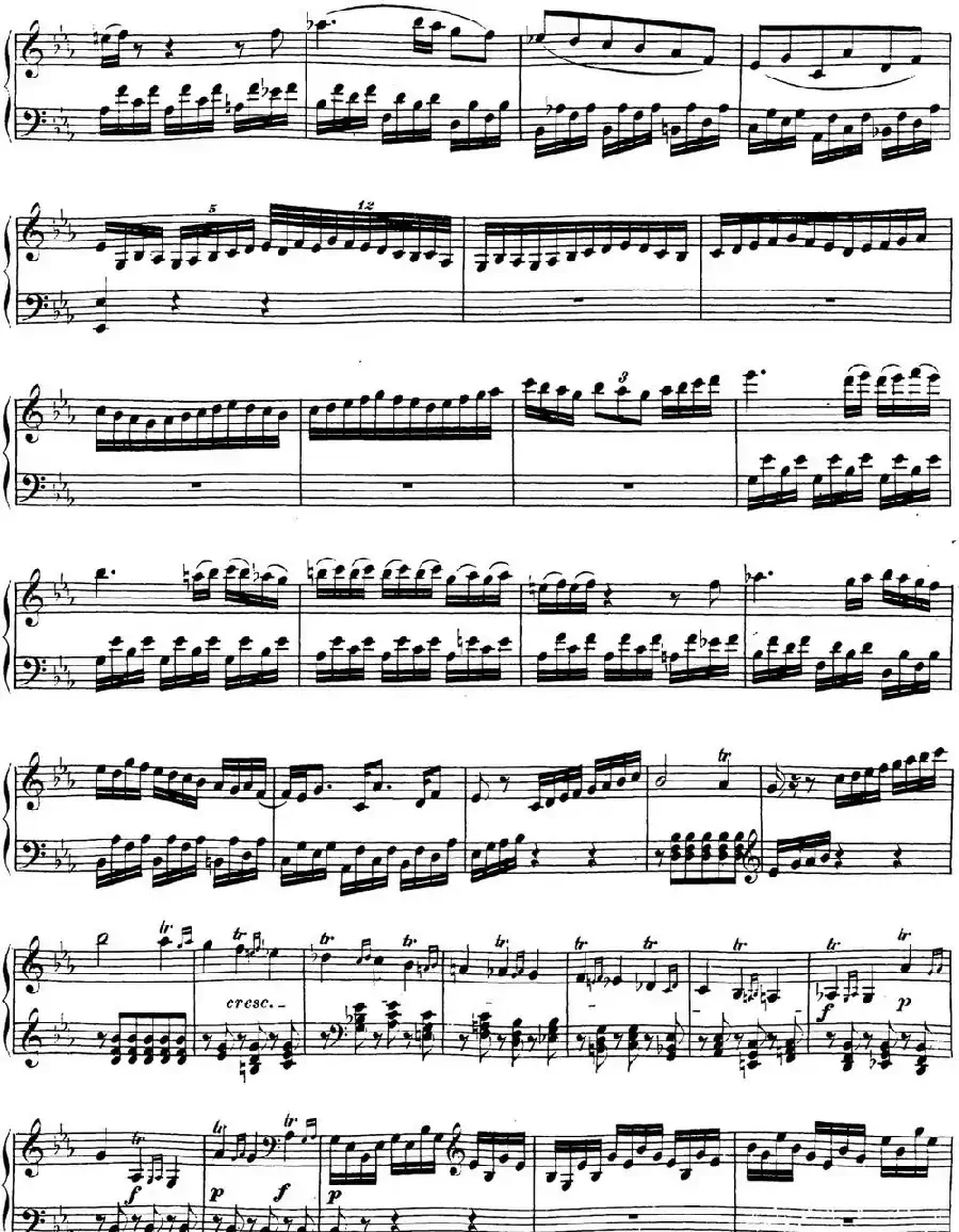 贝多芬钢琴奏鸣曲18 狩猎 降E大调 Op.31 No.3 E-flat major