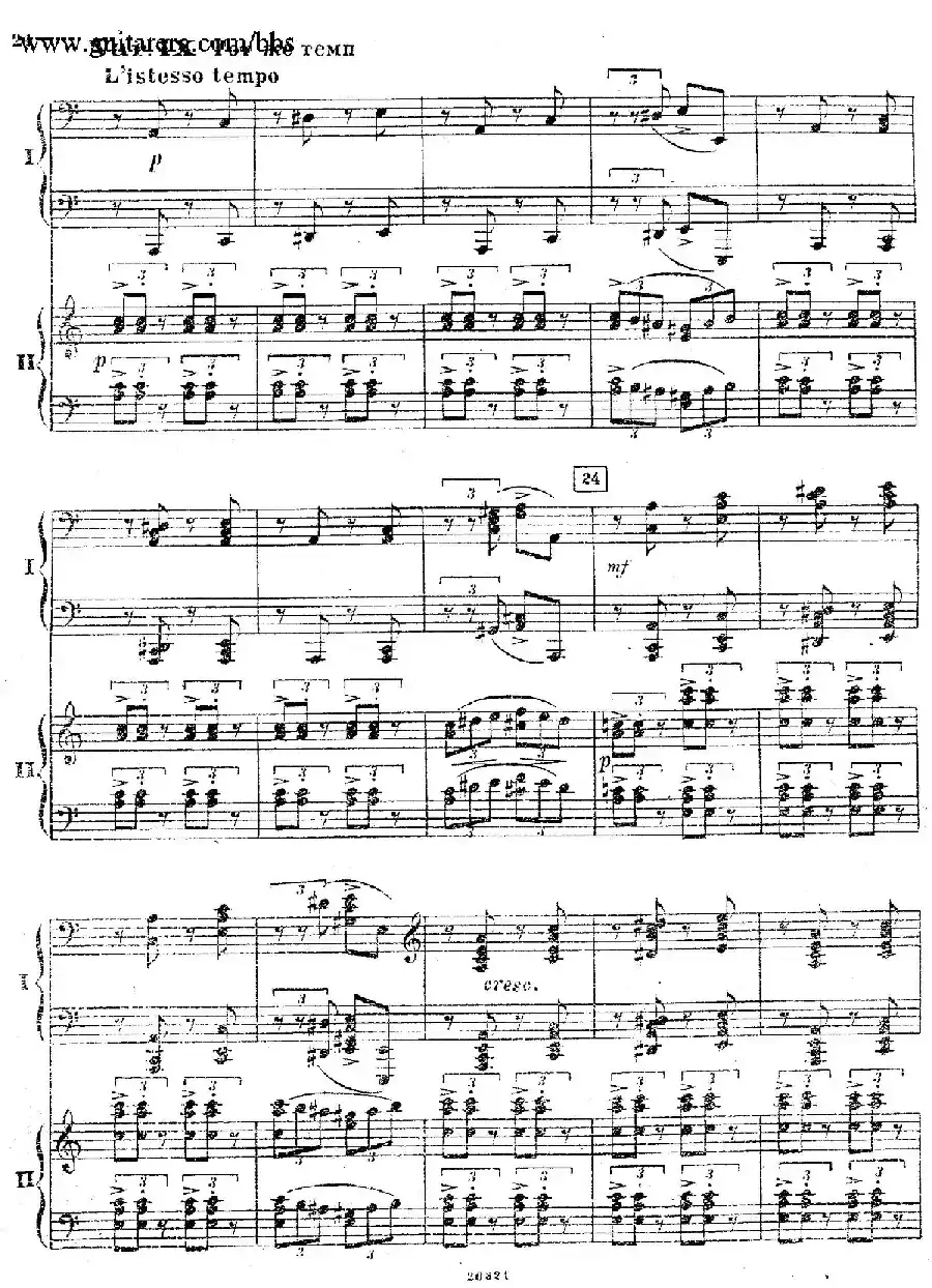 Rhapsody On A Theme Of Paganini Op.43（帕格尼尼主题狂想曲·双钢琴）（P21——40）