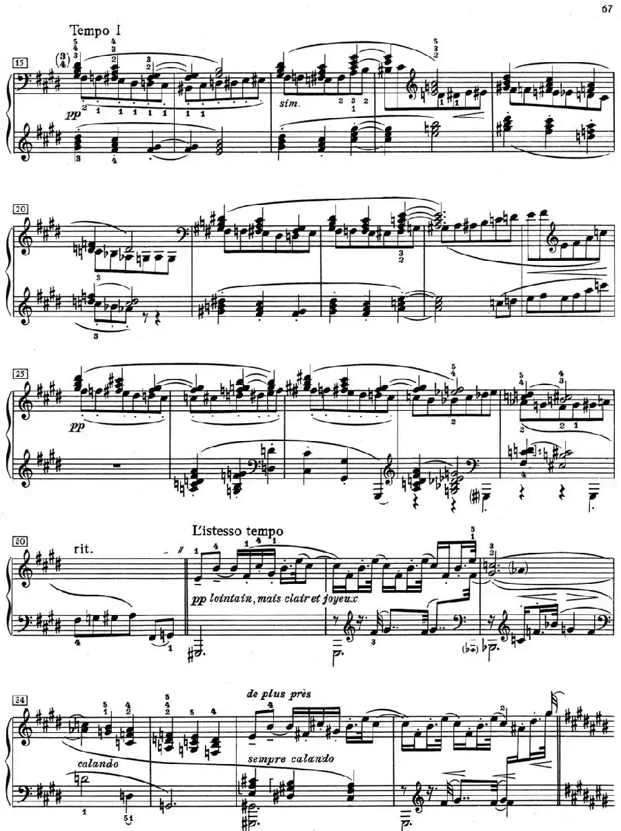 德彪西12首钢琴练习曲（10 对峙音响练习v1.0 sonorités opposées）