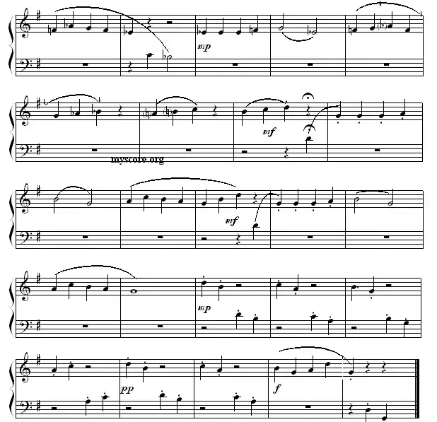 瑞士钟小奏鸣曲（第一乐章）