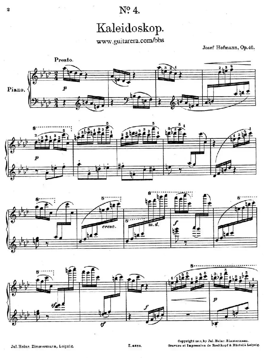 Charakterskizzen Op.40（个性素描 4. 万花筒 Kaleidoskop）