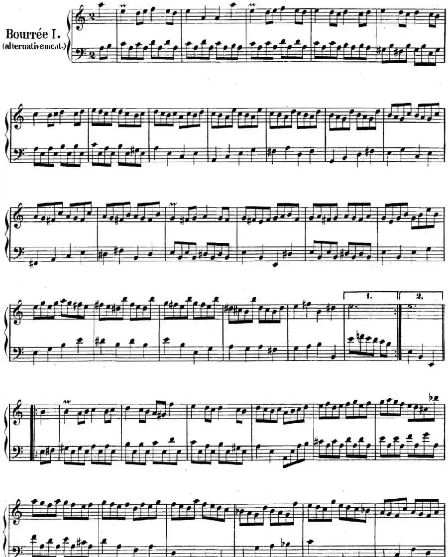 英国组曲No.2 巴赫 a小调  2nd Suite BWV 807