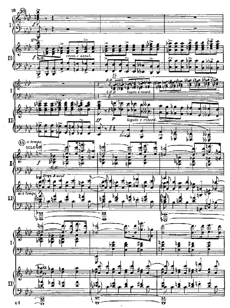 F大调爵士钢琴协奏曲（美版双钢琴原谱 P11—20）
