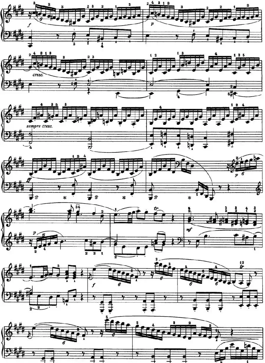 海顿 钢琴奏鸣曲 Hob XVI 31 in E major