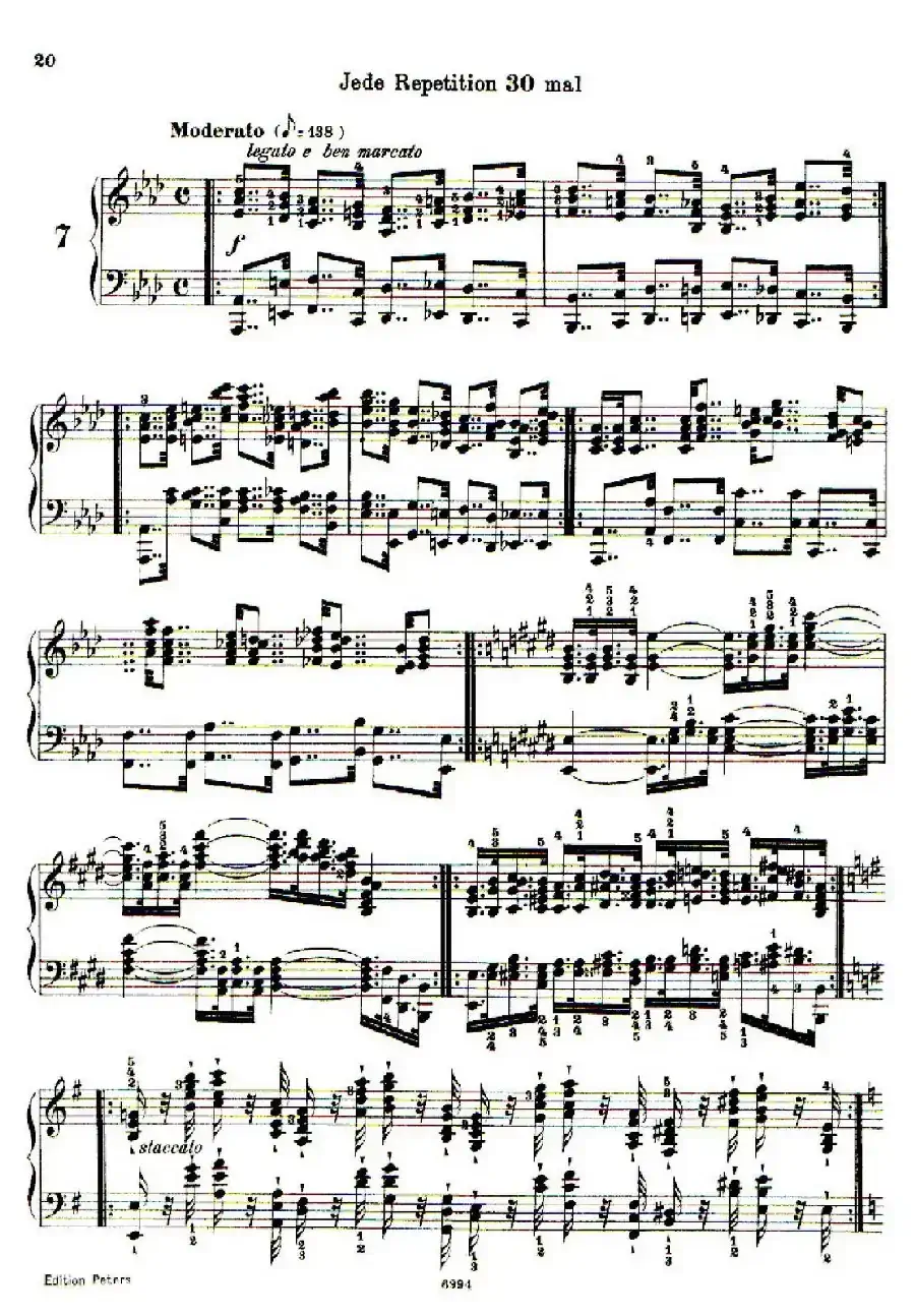 School of the Virtuoso Op.365（60首钢琴高级练习曲·7）
