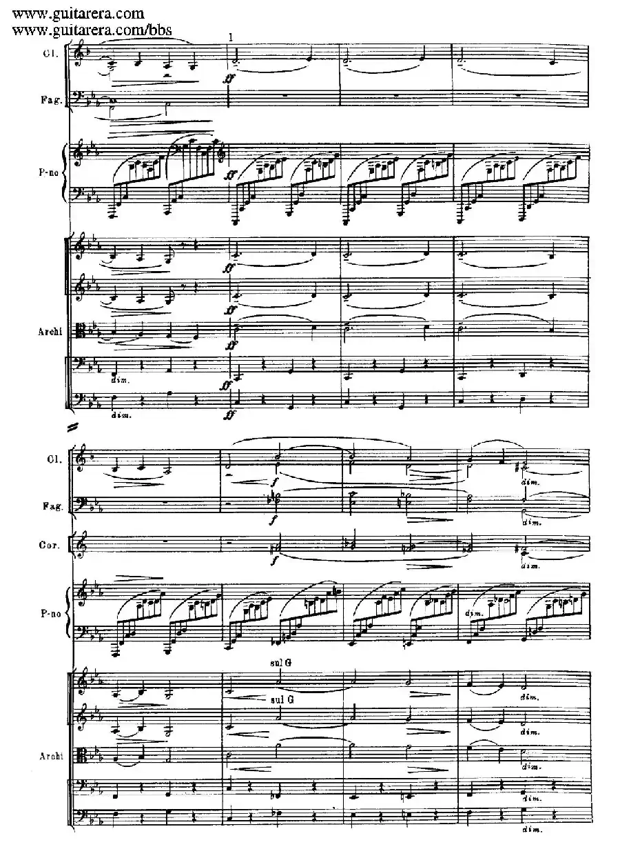 c小调第二钢琴协奏曲 Op.18（第一乐章总谱·P1——9）