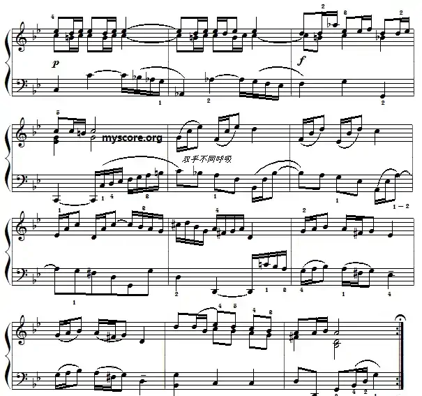 巴赫初级钢琴曲之十六：波罗涅兹舞曲