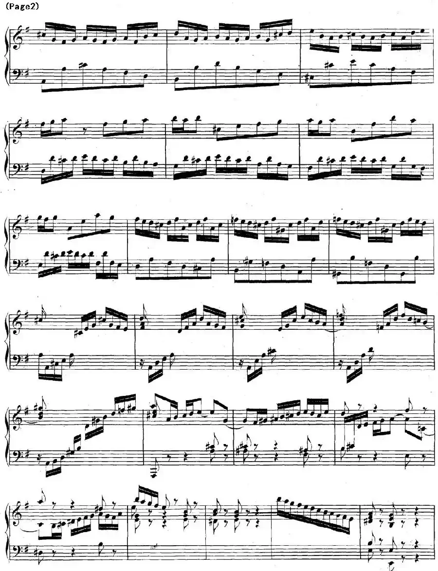 帕蒂塔6首德国组曲(No.5 G大调 巴赫 Partita G Major BWV 829)