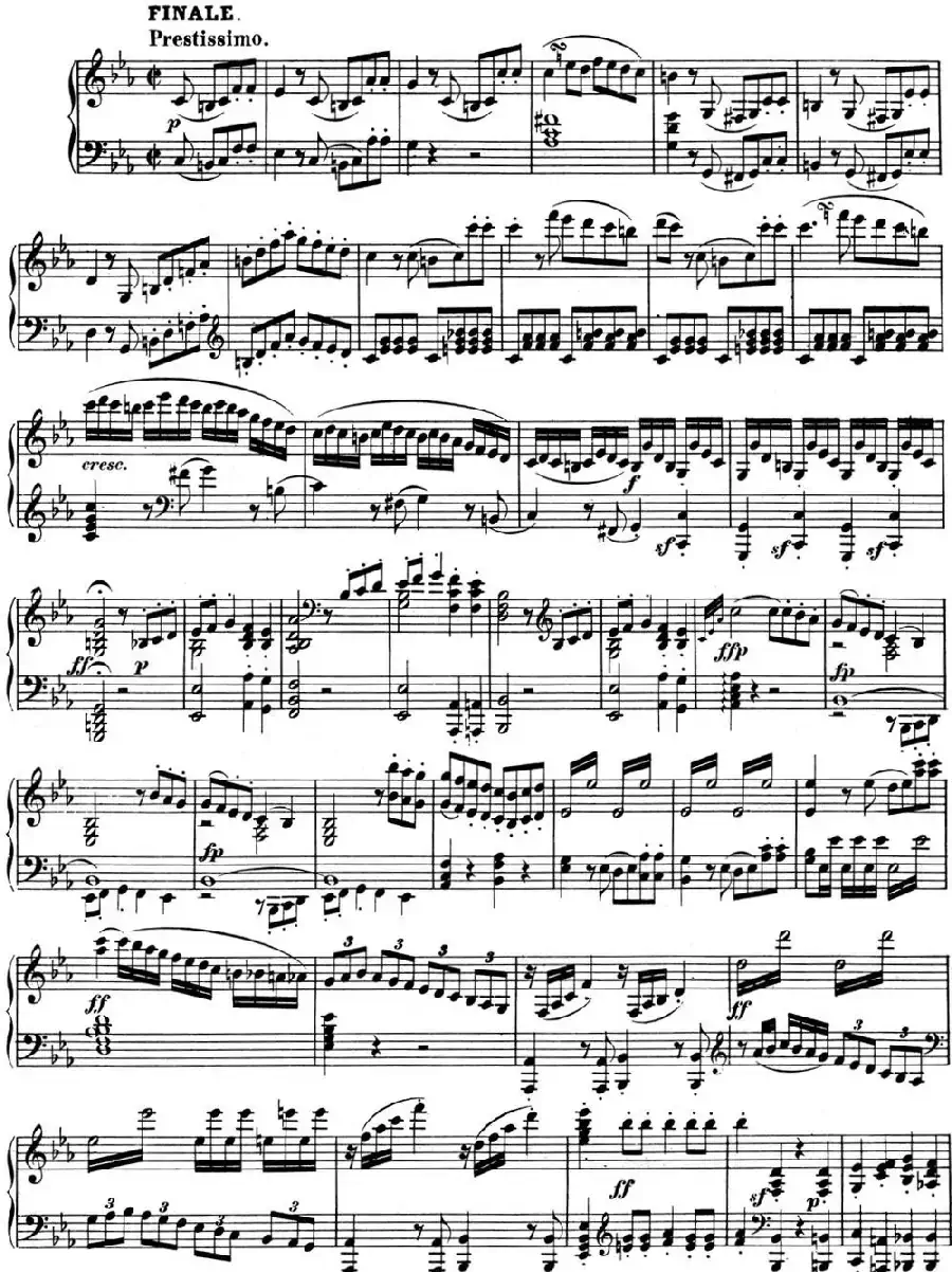 贝多芬钢琴奏鸣曲05 c小调 Op.10 No.1 C minor