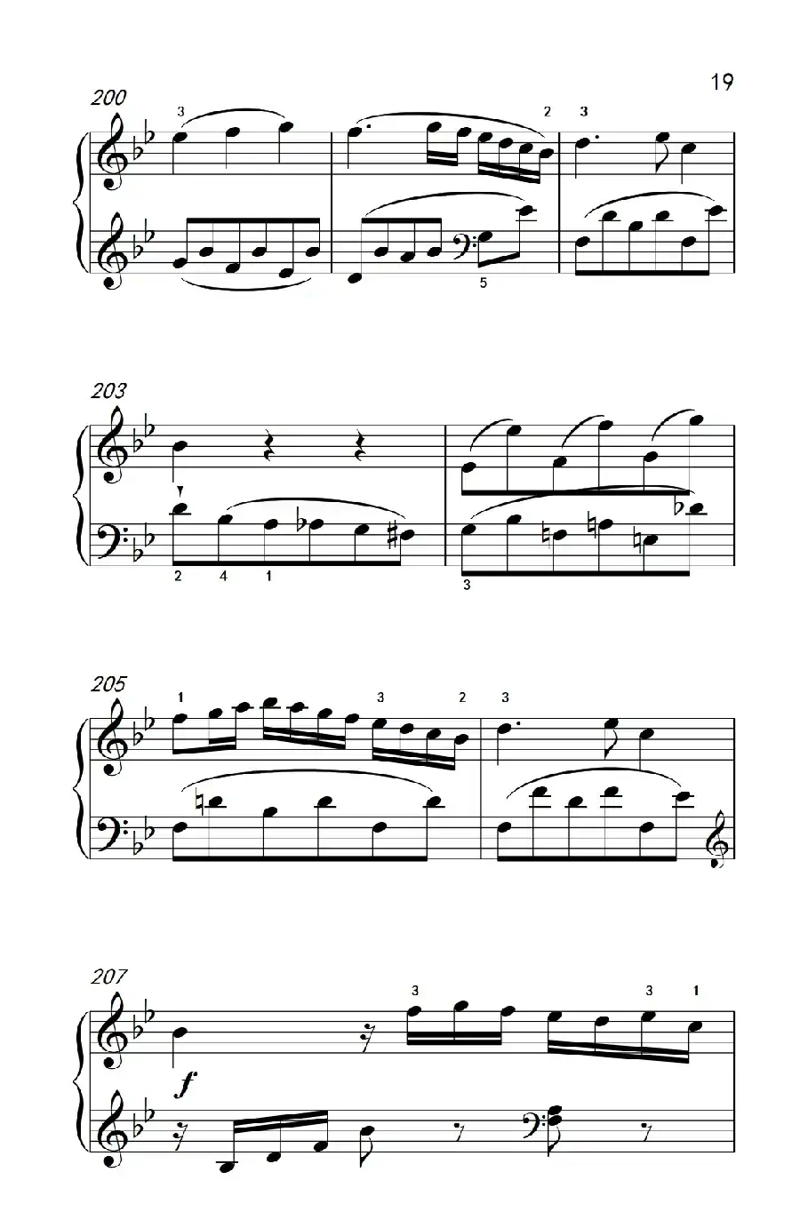 第七级1.♭B大调奏鸣曲 第一乐章 K.570(中央音乐学院 钢琴(业余)考级教程 7-9级)