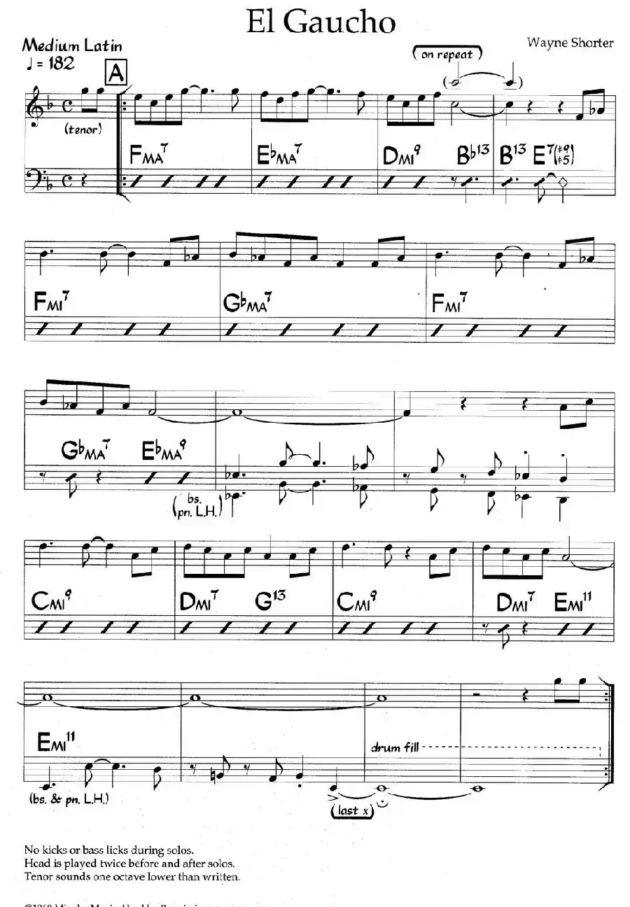 El Gaucho（爵士钢琴曲）