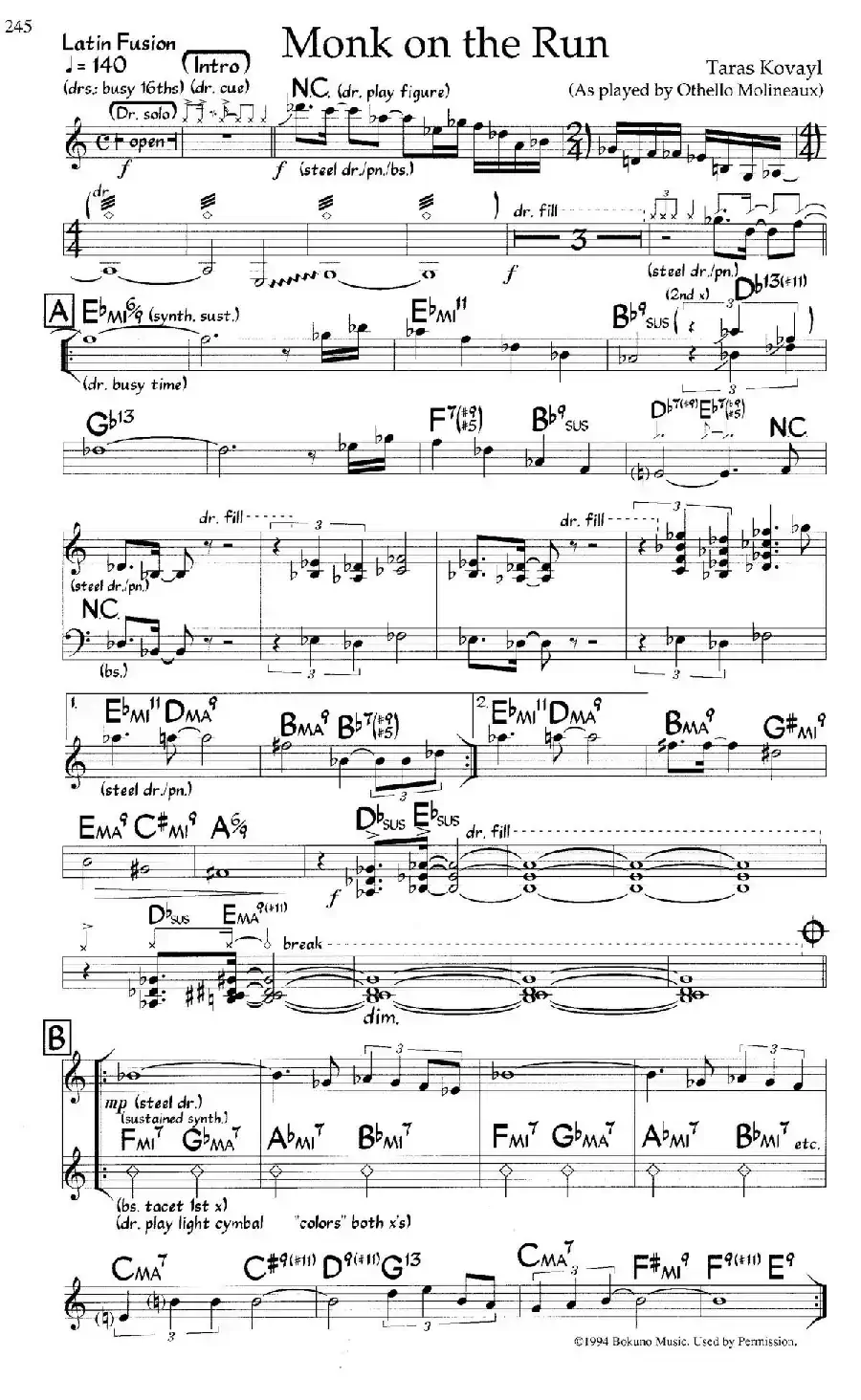 Monk on the Run(爵士钢琴曲)