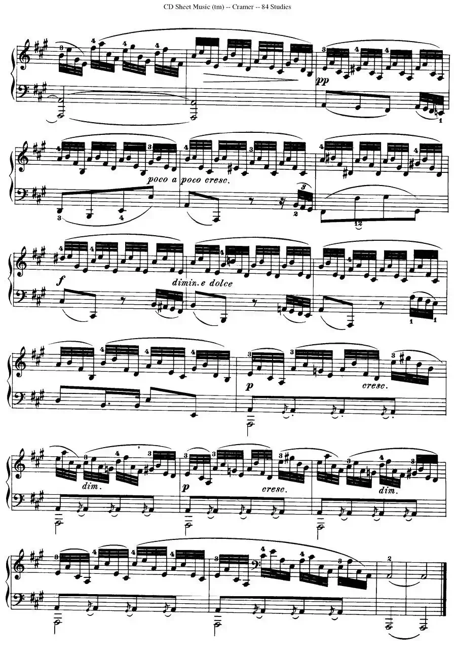 Cramer - 84 exercices（61—65）（克拉莫84首钢琴练习曲）