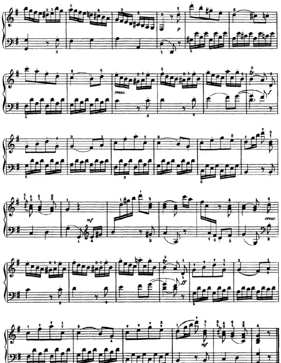 海顿 钢琴奏鸣曲 Hob XVI 27 in G major