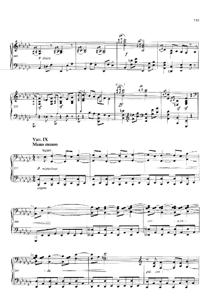 Variations and Fuge in e-flat Minor Op.23（降e小调主题变奏与赋格）