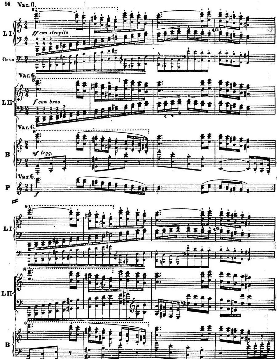 6首帕格尼尼大练习曲（Thema mit Variationen Etude Nr.6）