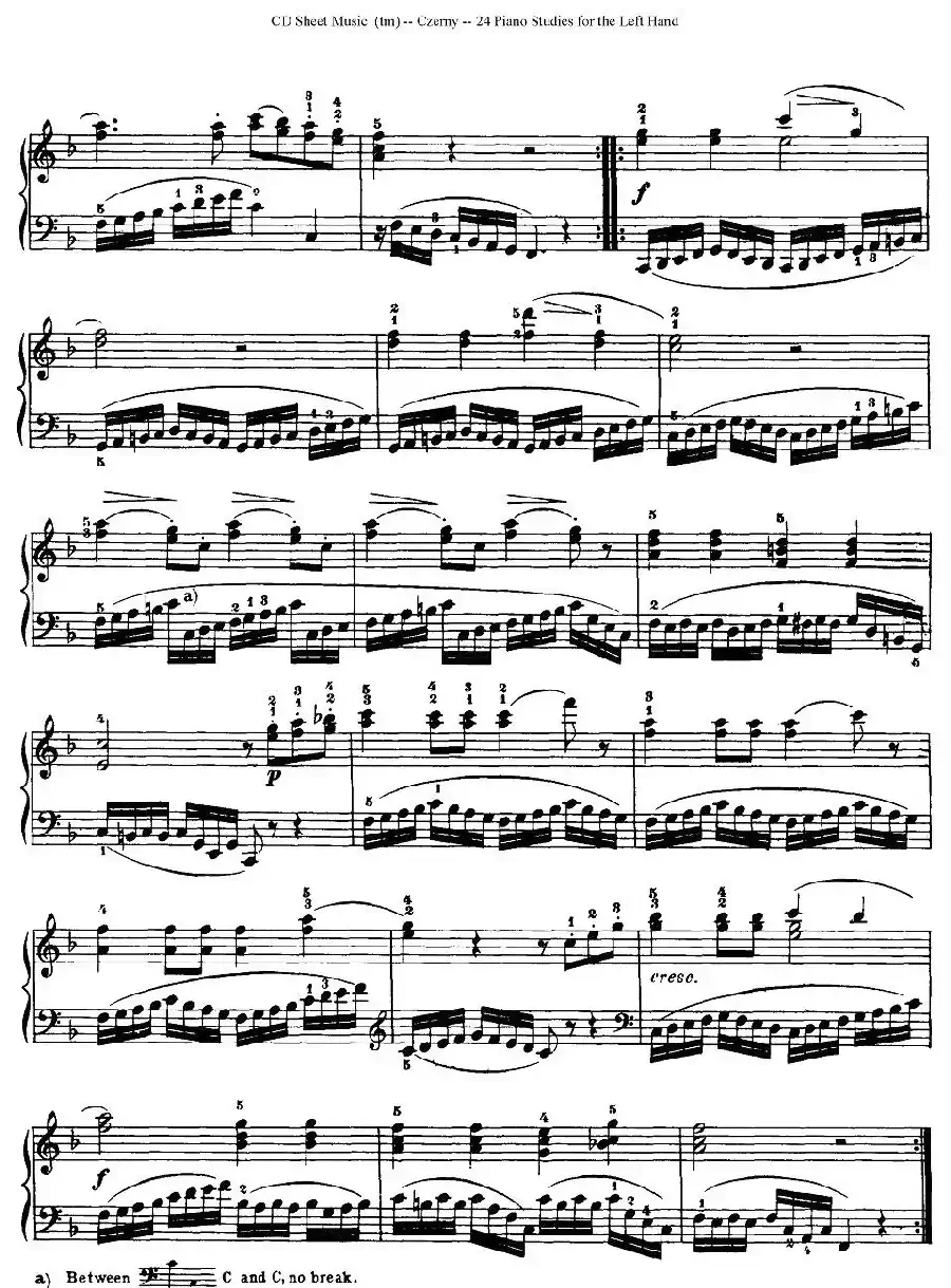 Czerny - 24 Piano Studie（1—7）（车尔尼 - 24首钢琴练习曲）