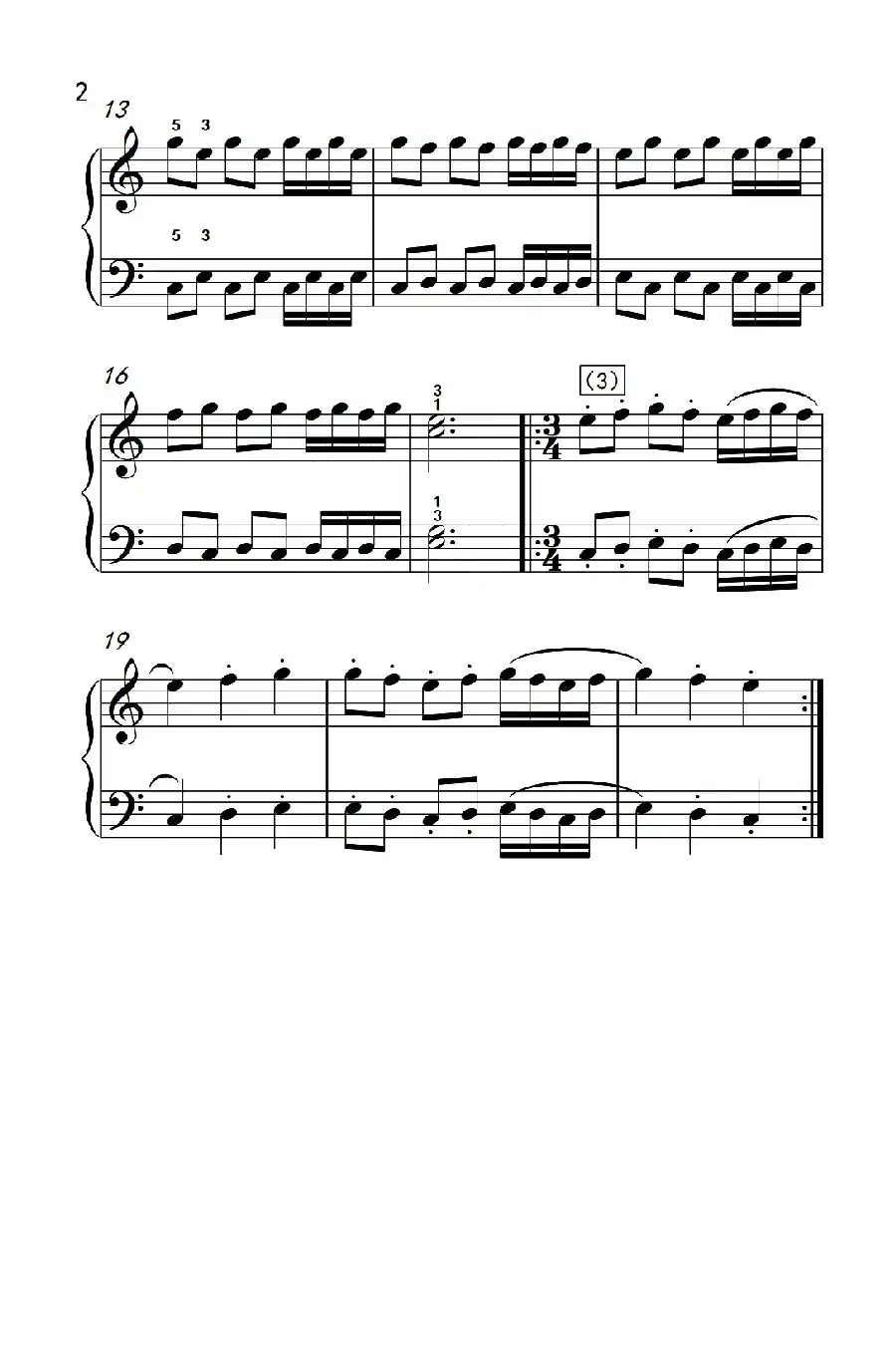 3 4 5 弱指练习 51(儿童钢琴手指练习 2)