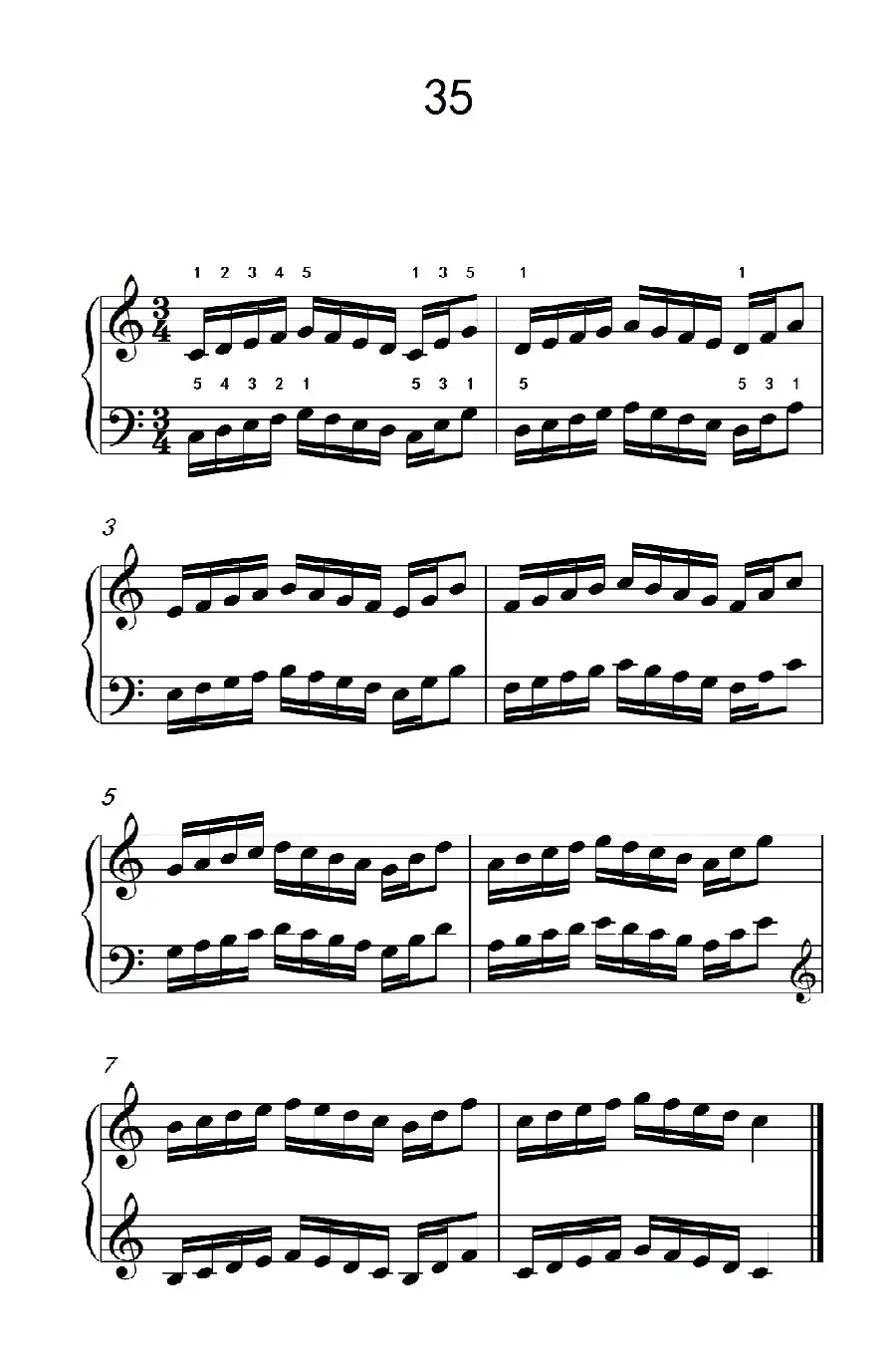 八.提高速度.增强手指灵活性的练习35(儿童钢琴手指练习 1)